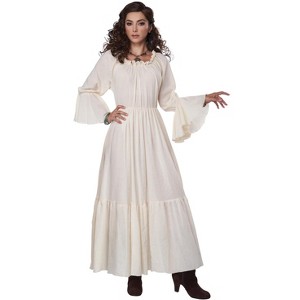 California Costumes Renaissance Peasant Gown Women's Costume (Beige) - 1 of 2