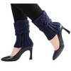 INSPIRE CHIC Women's Knitted Solid Color Warm Knee High Length Ribbed Leg Warmers - 3 of 4