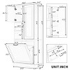 67" Tall Storage Cabinet with 2 Doors, Adjustable Shelves and Large Flip-Out Basket, Bathroom Cabinet for Living Room or Dining Room-Tanpinhause - 3 of 4
