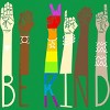 Adult Design By Humans Pride Be Kind Sign Language By Avocato T-Shirt - 2 of 2
