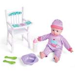 Kidoozie Just Imagine Mealtime Baby Playset for Pretend Play, Includes Baby Doll, High Chair and Feeding Accessories, Ages 2+