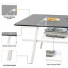 Rectangle Coffee Table, Tempered Glass Tabletop, with Metal Legs, Modern Table for Living Room - 4 of 4