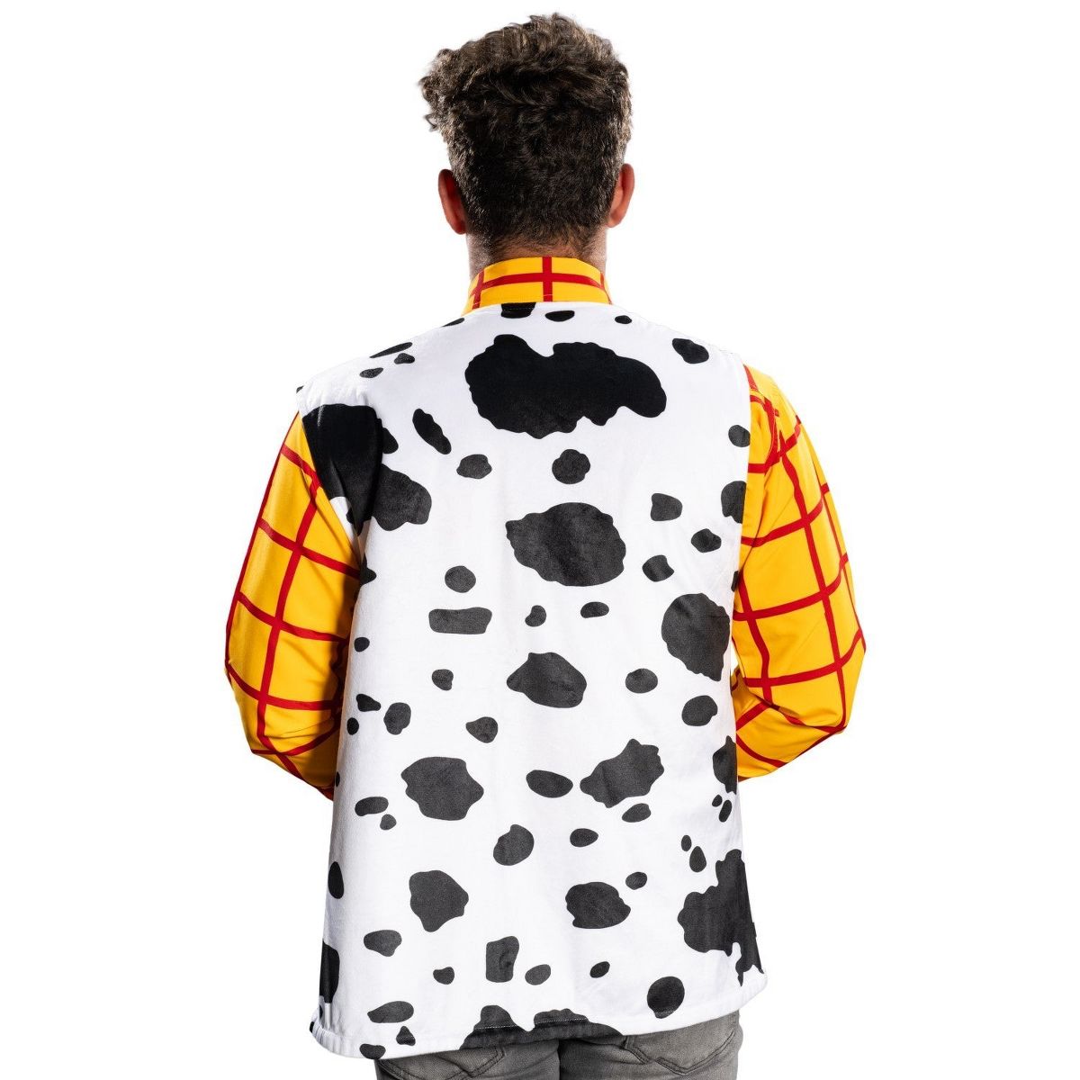 Sheriff Woody Cowboy Adult Halloween Cosplay Costume Set (Shirt, Vest, and Badge) - thumbnail 3