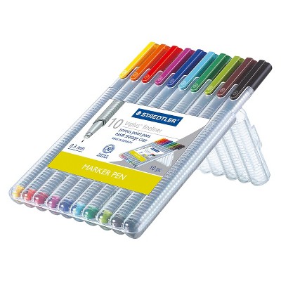 10pk Felt Tip Marker Pen Multicolor 