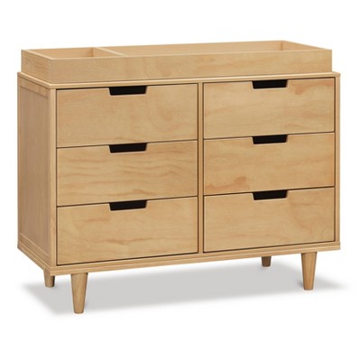 Honey Wood 6-Drawer Double Nursery Dresser