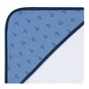 Hudson Baby Infant Boy Rayon from Bamboo Rich Hooded Towels, Blue Whale, One Size - 2 of 4