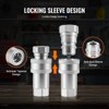 VEVOR 1/2" Tapered Hydraulic Couplers, 1/2" NPT Skid Steer Hydraulic Quick Connect Couplers with 4 Dust Caps (ISO5675) - 4 of 4