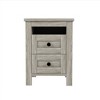 LIVAREEmlen 2-Drawer Farmhouse Wooden End Table with Well-proportioned Design, Wood Side Table with Storage Cabinet for Bedroom - 2 of 4