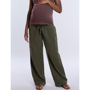 Women's Under the Belly Utility Cargo Relaxed Fit Pant | Motherhood Maternity - 1 of 4
