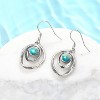 Vintage Artisan Earrings: Spiral & Wire-Wrapped Pearl, Onyx & Opal Dangles - 2 of 4