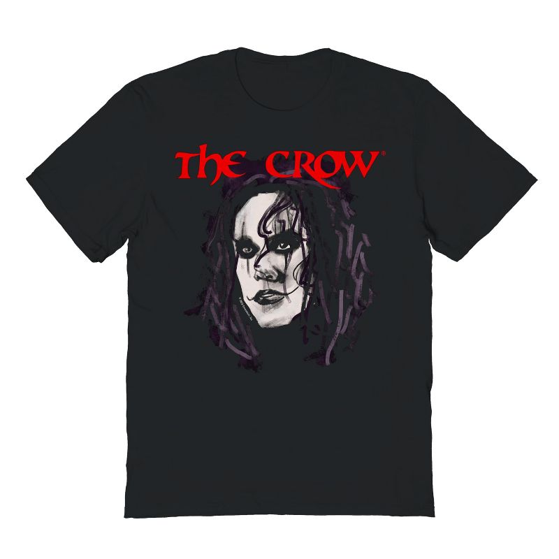 The Crow Men's The Crow Painted Hair Short Sleeve Graphic Cotton T-shirt, 1 of 2