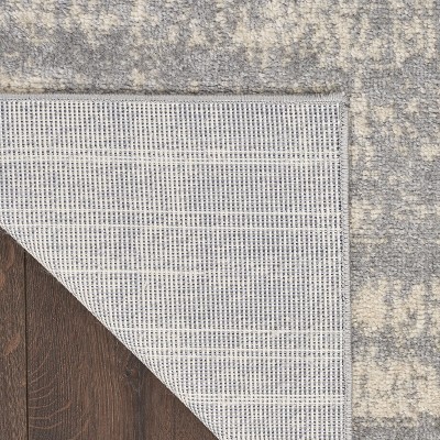 Essential Abstract Grey/Beige Synthetic 4' x 6' Outdoor Rug