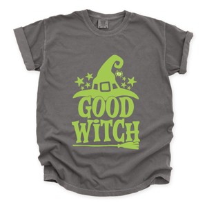 Simply Sage Market Good Witch Broom Garment Dyed Tee - 1 of 4