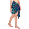 LA LEELA Women's Summer Bikini Wraps Beach Wrap Cover up Sarong Skirt Swimsuit Swimwear Cover Ups for Womens One Size Short Red Parrot, Blue - 4 of 4
