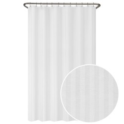 Herringbone Ultimate Shower Liner White, Fabric Shower Curtain Liner Target