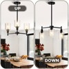 Black Chandelier for Dinning Room Living Room Island Kitchen Chandelier Light Fixtures Over Table,  Farmhouse Chandelier with Cylinder Clear Glass - 2 of 4