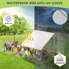 Chicken Coop Large Metal Walk-in Poultry Cage Chicken House Outdoor with Waterproof Cover - 3 of 4