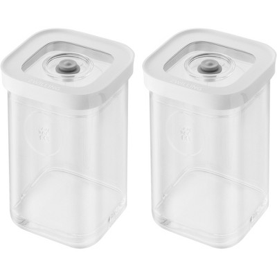 ZWILLING Fresh & Save Cube Box, Plastic, Airtight Dry Food Storage Container, 2-pc Small Cube Containers Set