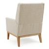 Vynxaria Mid Century padded Cushion seat modern accent chair,Beige - 4 of 4