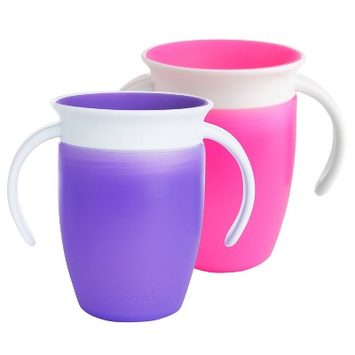 Munchkin Miracle 360° 2pk Trainer Cup - Pink/Purple - 14oz