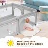 Safstar Baby Playpen Extra-Large Safety Baby Fence Indoor & Outdoor w/ Ocean Balls & Rings Light Gray - 4 of 4
