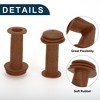 Unique Bargains Bike Handlebar Grips Covers 3.74" Brown 1 Pair - 3 of 4