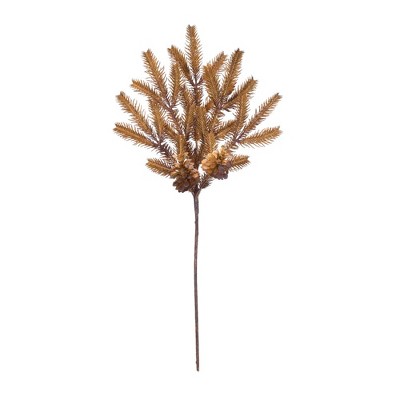 Copper Pinecone and Pine Spray Set for Holiday Decor