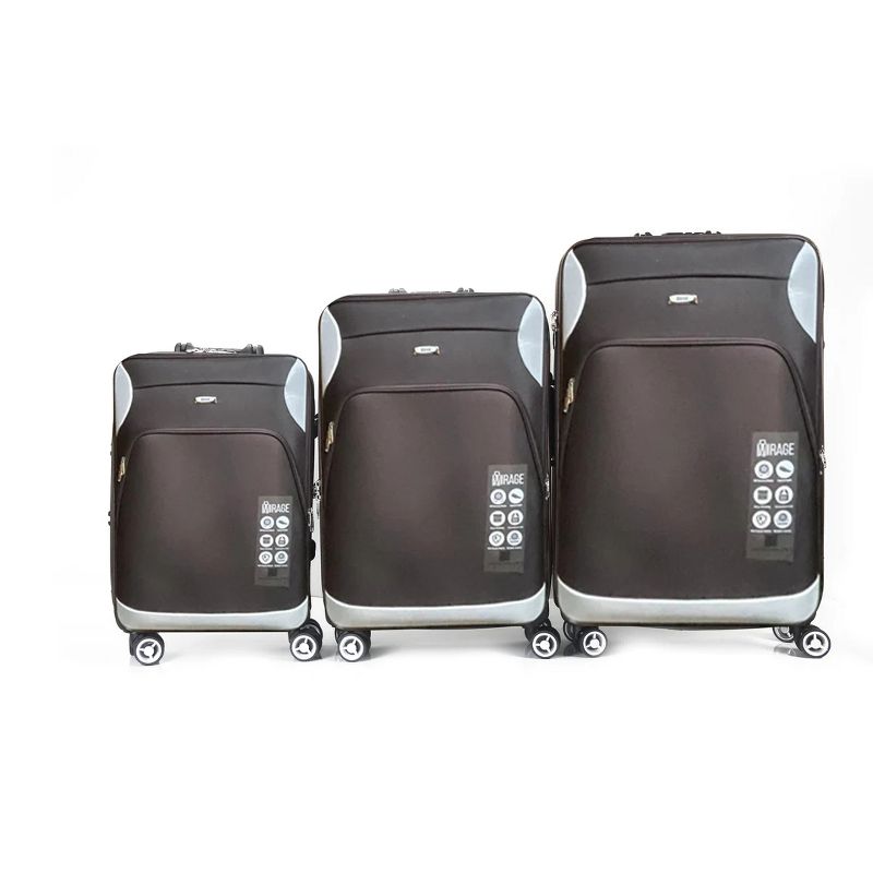 Letty Soft Shell Lightweight Expandable 360 Dual Spinning Wheels Combo Lock 28", 24", 20" 3 Piece Luggage Set, 2 of 5