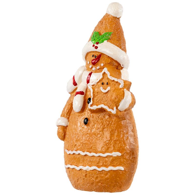Northlight 7.5" Frosted Gingerbread Snowman with Star Cookie Christmas Figurine, 4 of 8