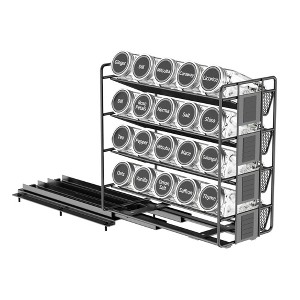 SpaceAid Pull Out Spice Rack Organizer with 20 Jars,with 801 Labels for Kitchen Cabinets,Right Facing - 1 of 2
