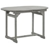 vidaXL Garden Table Grey Solid Acacia wood Medium Extendable - 2 of 4
