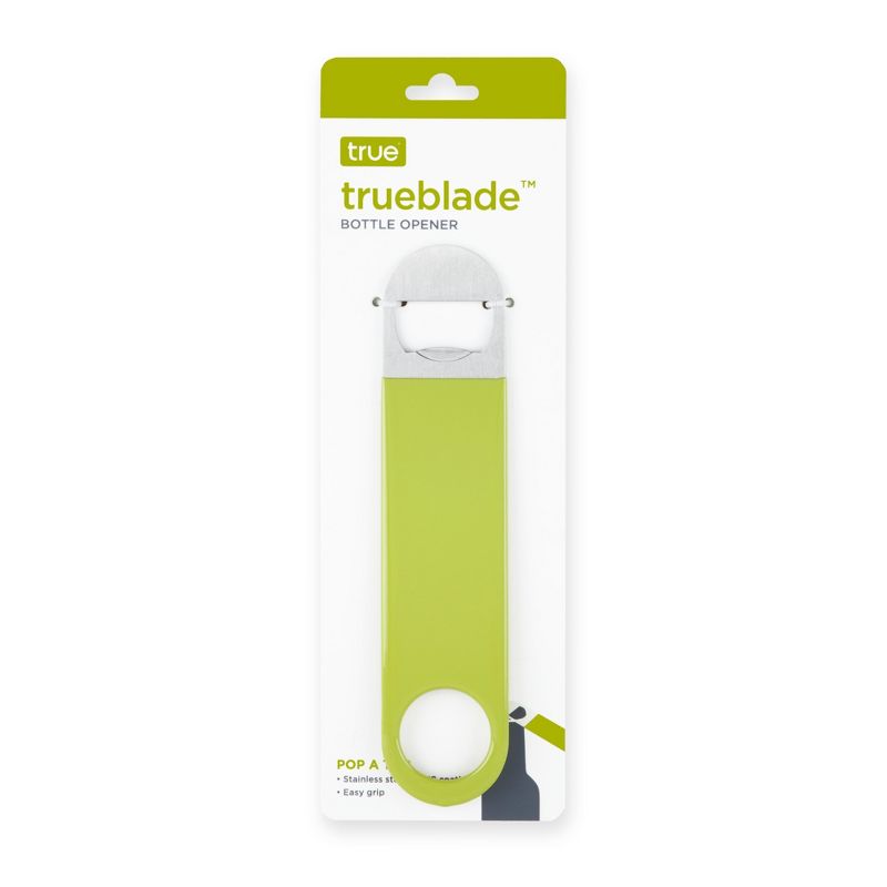 TrueBlade Bottle Opener - Easy Grip Heavy Duty Stainless Steel Flat Beer Bottle Opener, Bar Key for Bartender, Barware Tools - 9.75 inch, Green, 5 of 6