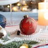 Whisen D3.9" Christmas Ball Ornaments, Glass Decorative Hanging Ball Christmas Tree Ornaments, Set of 6 - 4 of 4