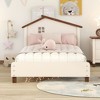 NicBex Twin/Full Size Wood Platform Bed Frame with House-Shaped Headboard for Kids/Boys/Girls,No Box Spring Needed,Easy Assembly - 2 of 4