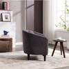 CAVINAS Modern Barrel Chair, Living Room Accent Chair, Decorative Armchair with Thick Cushions and Pillows, Comfy Single Sofa Chair with Wooden Legs - 4 of 4