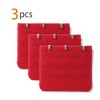 Allegra K Women's 3 Hook 3 Row Stretchy Bra Strap Extenders Hooks Bra Band - 2 of 4