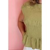 Women's Smocked Ruffle Hem Sleeveless Top - umgee - 2 of 3