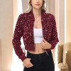 Anna-Kaci Women's Sequin Zip-Up Bomber Jacket with Ribbed Trim and Long Sleeves - 2 of 4