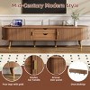 75" Mid-Century Modern Fluted TV Stand with Sliding Doors & Charging Station for 80” TV,Living Room or Bedroom-Baofuwish - 3 of 4