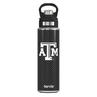 NCAA Texas A&M Aggies Carbon Fiber Wide Mouth Water Bottle - 24oz