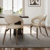 Modern Unique Design Dining Chairs Set of 2, Beige,20.06"D x 17.93"W x 33.06"H - 4 of 4