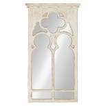 16" x 32" Mirabela Arch Framed Wall Mirror White - Kate and Laurel