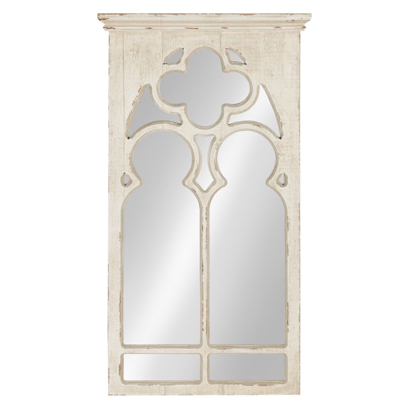 16&#34; x 32&#34; Mirabela Arch Framed Wall Mirror White - Kate and Laurel, 1 of 7