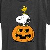 Women's - Peanuts - Snoopy Woodstock Pumpkin Short Sleeve Graphic T-Shirt - 2 of 4