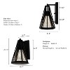 Rafner Iron with Mercury Glass Sconce Wall Light Fixture Natural Black - Hunter Fan - 3 of 4