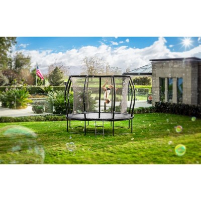 Allstar 10-Foot Black Round Trampoline with Enclosure and Ladder