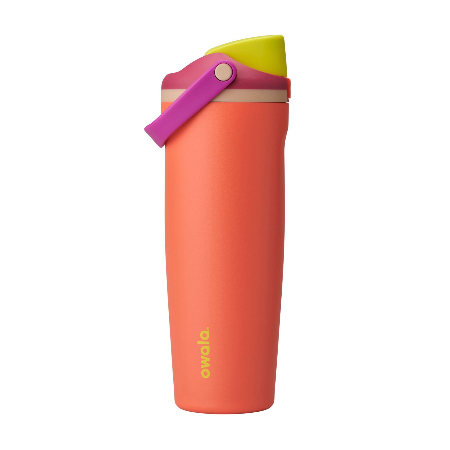 Owala 30 fl oz Stainless Steel Bucket Handle FreeSip Insulated Straw Tumbler Water Bottle - Neon Nectar