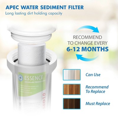 10-Inch White Carbon Block Under Sink Water Filter
