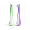 Ubbi Toddler Training Toothbrush, Set of 2, Polaris Blue & Zest - 2 of 4