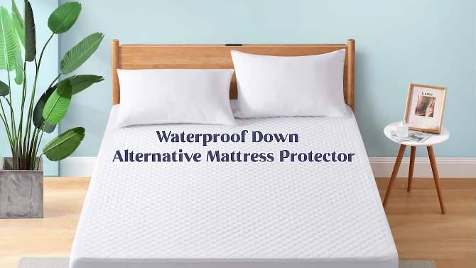 Peace Nest Soft Quilted Down Alternative Mattress Pad Mattress Protector, 2 of 9, play video